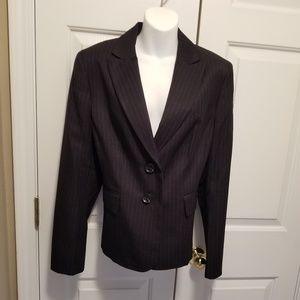 KASPER Black Pinstriped Blazer - size 14